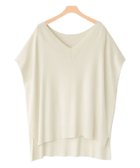 【ピエロ/Pierrot】のVネックルーズニットベスト アイボリー|ID: prp329100002257041 ipo3291000000036340905