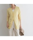 【ピエロ/Pierrot】のシルクタッチウォッシャブルニットカーディガン 167cm / イエロー / ロング丈 / Vネック / M|ID: prp329100002262367 ipo3291000000036340926