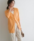 【ピエロ/Pierrot】のシルクタッチウォッシャブルニットカーディガン 167cm / オレンジ / ロング丈 / Vネック / M|ID: prp329100002262367 ipo3291000000036340927