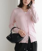 【ピエロ/Pierrot】のシルクタッチウォッシャブルニットカーディガン 167cm / ライトピンク / ミドル丈 / Vネック / M|ID: prp329100002262367 ipo3291000000036340928