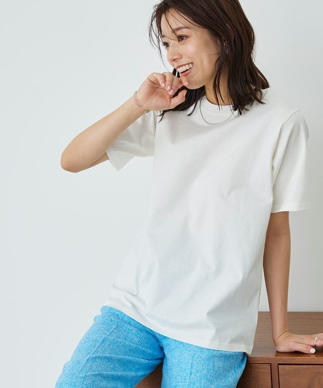 【ピエロ/Pierrot】のネックが選べるシルケットコットンTシャツ インテリア・キッズ・メンズ・レディースファッション・服の通販 founy(ファニー) 　ファッション　Fashion　レディースファッション　WOMEN　トップス・カットソー　Tops/Tshirt　シャツ/ブラウス　Shirts/Blouses　ロング / Tシャツ　T-Shirts　インナー　Inner　シルケット　Mercerization　シンプル　Simple　プチプライス・低価格　Affordable　ベーシック　Basic　エレガント 上品　Elegant　再入荷　Restock/Back In Stock/Re Arrival　オフホワイト|ID: prp329100002275574 ipo3291000000026057695