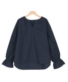【ピエロ/Pierrot】のハシゴレースキーネックブラウス ネイビー|ID: prp329100002298496 ipo3291000000031864856