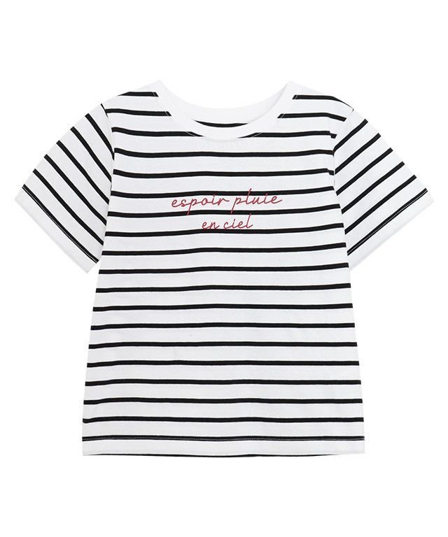 【ピエロ/Pierrot】のlulpini コットンロゴTシャツ インテリア・キッズ・メンズ・レディースファッション・服の通販 founy(ファニー) 　ファッション　Fashion　レディースファッション　WOMEN　トップス・カットソー　Tops/Tshirt　シャツ/ブラウス　Shirts/Blouses　ロング / Tシャツ　T-Shirts　プチプライス・低価格　Affordable　再入荷　Restock/Back In Stock/Re Arrival　B/オフホワイト×ブラック|ID: prp329100002332775 ipo3291000000021531175