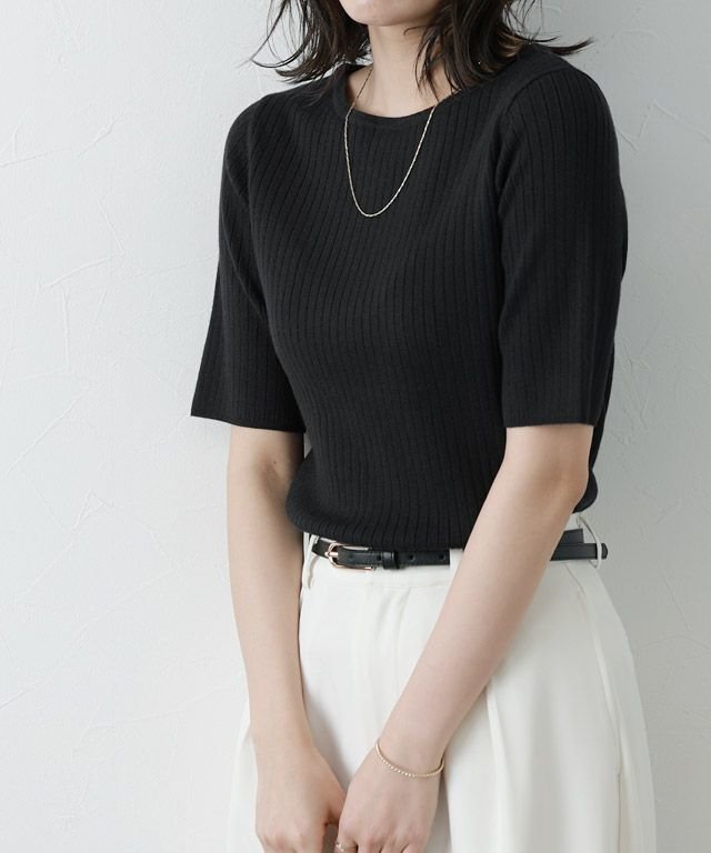 【ピエロ/Pierrot】のシルクタッチウォッシャブル半袖リブニット インテリア・キッズ・メンズ・レディースファッション・服の通販 founy(ファニー) https://founy.com/ ファッション Fashion レディースファッション WOMEN トップス・カットソー Tops/Tshirt ニット Knit Tops 送料無料 Free Shipping シルク Silk デコルテ Decolletage フィット Fit プチプライス・低価格 Affordable リブニット Rib Knit エレガント 上品 Elegant 再入荷 Restock/Back In Stock/Re Arrival 半袖 Short Sleeve 吸水 Water Absorption 定番 Standard |ID: prp329100002332782 ipo3291000000031172890