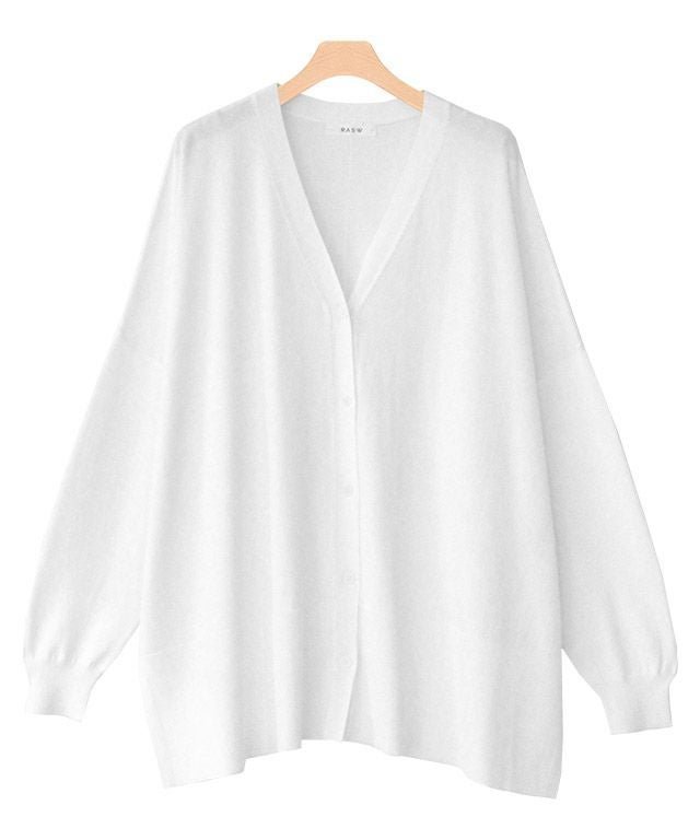 【ピエロ/Pierrot】のRASW 多機能ニットカーディガン インテリア・キッズ・メンズ・レディースファッション・服の通販 founy(ファニー) 　ファッション　Fashion　レディースファッション　Fashion for Women　トップス・カットソー　Cut & Sew Tops　ニット　Knit Tops & Sweaters　カーディガン・羽織り　Layered Style Cardigans　ウォッシャブル　Machine Washable　カーディガン　Cardigan, Knitwear　スリット　Slit, Slit Detail　プチプライス・低価格　Affordable / Budget Price　エレガント 上品　Elegant　定番　Standard, Basic Item　ホワイト|ID: prp329100002335153 ipo3291000000036067034