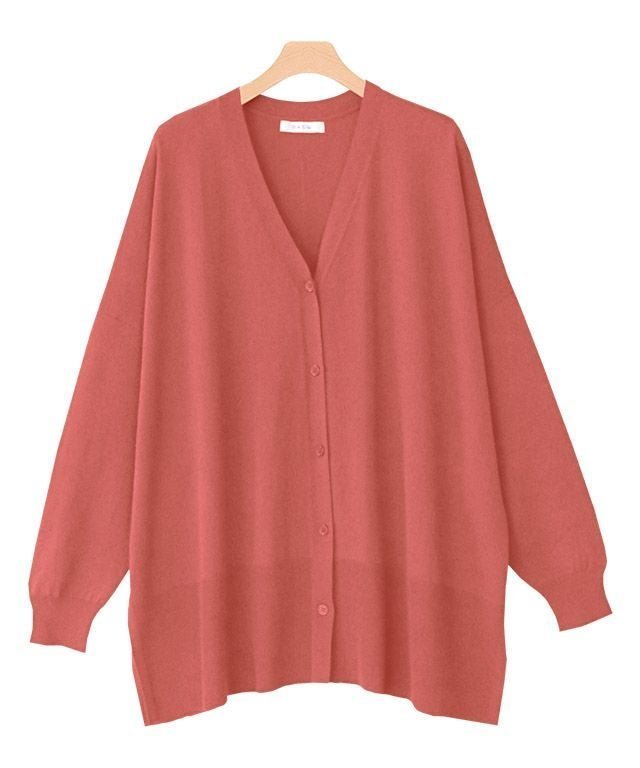 【ピエロ/Pierrot】のRASW 多機能ニットカーディガン インテリア・キッズ・メンズ・レディースファッション・服の通販 founy(ファニー) 　ファッション　Fashion　レディースファッション　Fashion for Women　トップス・カットソー　Cut & Sew Tops　ニット　Knit Tops & Sweaters　カーディガン・羽織り　Layered Style Cardigans　ウォッシャブル　Machine Washable　カーディガン　Cardigan, Knitwear　スリット　Slit, Slit Detail　プチプライス・低価格　Affordable / Budget Price　エレガント 上品　Elegant　定番　Standard, Basic Item　コーラルピンク|ID: prp329100002335153 ipo3291000000036067037