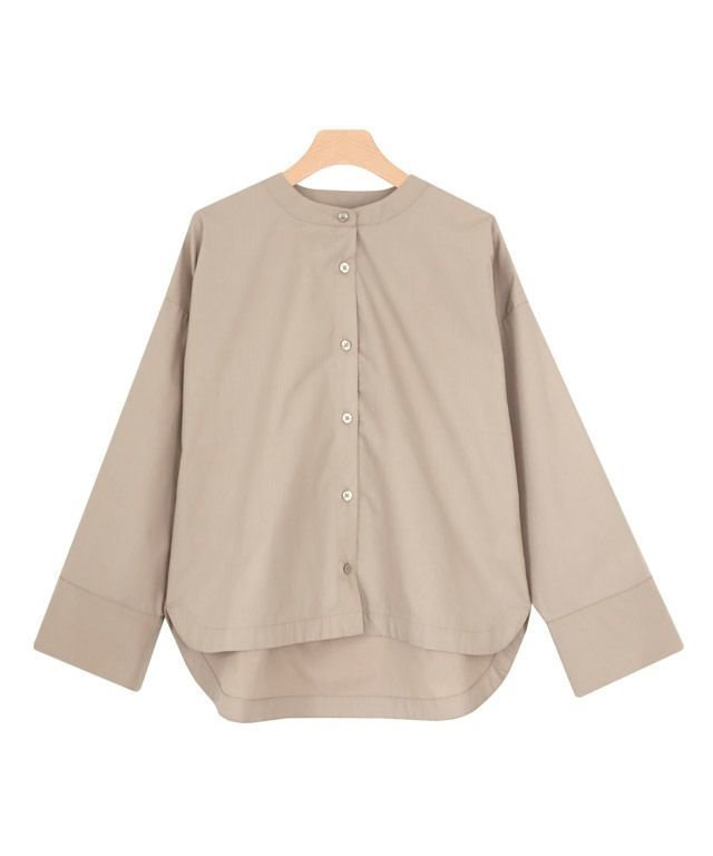 【ピエロ/Pierrot】のバンドカラービッグスリーブブラウス インテリア・キッズ・メンズ・レディースファッション・服の通販 founy(ファニー) https://founy.com/ ファッション Fashion レディースファッション Fashion for Women トップス・カットソー Cut & Sew Tops シャツ・ブラウス・オフィスカジュアル Elegant Blouses & Button-Ups カフス Cuff Design スリーブ Sleeve, Long Sleeve / Short Sleeve プチプライス・低価格 Affordable / Budget Price ラウンド Round, Round Neck ロング Long, Long-Length |ID: prp329100002335163 ipo3291000000024900963