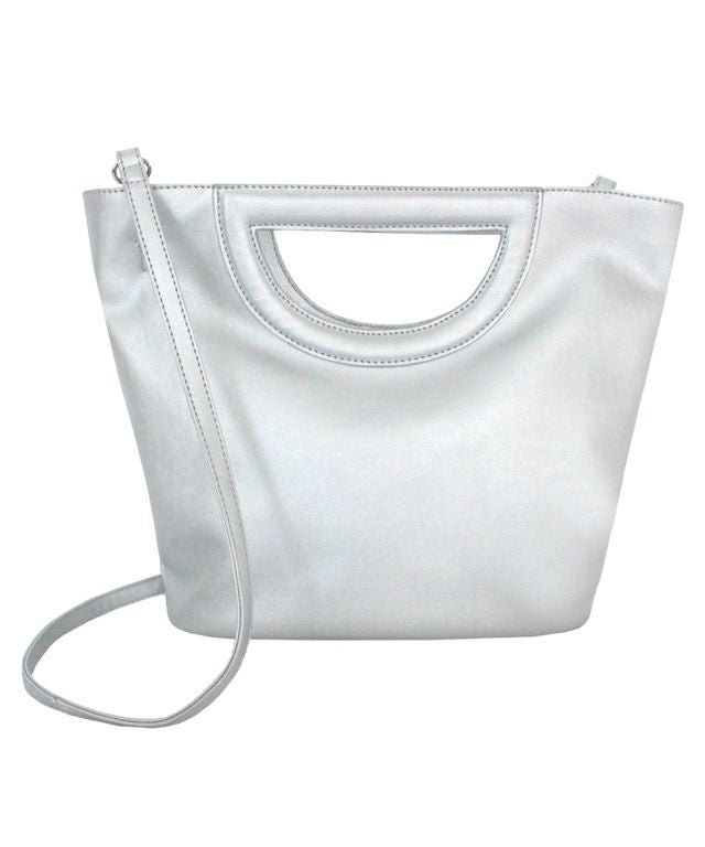 【ピエロ/Pierrot】の【アウトレットSALE!】ラウンドハンドルバッグ インテリア・キッズ・メンズ・レディースファッション・服の通販 founy(ファニー) 　ファッション　Fashion　レディースファッション　Fashion for Women　バッグ　Bags　アウトレット　Outlet / Clearance　ショルダー　Shoulder, Shoulder Strap　プチプライス・低価格　Affordable / Budget Price　ラウンド　Round, Round Neck　シルバー|ID: prp329100002354987 ipo3291000000036067206