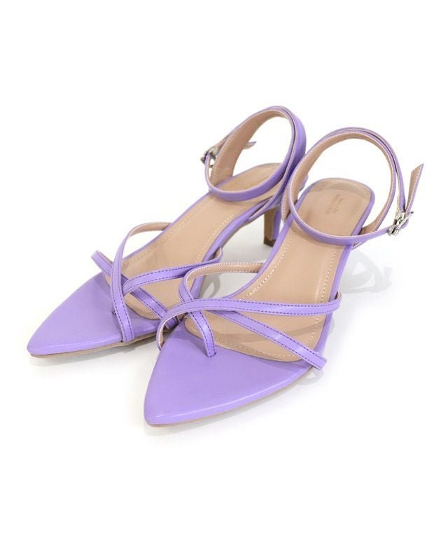 【ピエロ/Pierrot】の【アウトレットSALE!】ポインテッドトゥトングストラップサンダル インテリア・キッズ・メンズ・レディースファッション・服の通販 founy(ファニー) 　ファッション　Fashion　レディースファッション　Fashion for Women　アウトレット　Outlet / Clearance　アンクル　Ankle-Length Design　シューズ　Shoes, Footwear　プチプライス・低価格　Affordable / Budget Price　ラップ　Wrap, Wrap Design　パープル|ID: prp329100002361239 ipo3291000000036067251