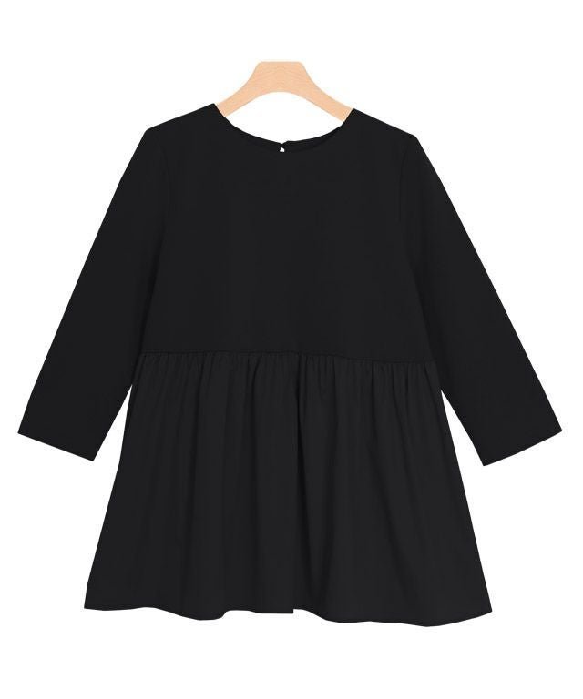 【ピエロ/Pierrot】のギャザー切り替えブラウス インテリア・キッズ・メンズ・レディースファッション・服の通販 founy(ファニー) ファッション Fashion レディースファッション Fashion for Women トップス・カットソー Cut & Sew Tops シャツ・ブラウス・オフィスカジュアル Elegant Blouses & Button-Ups オケージョン Occasion Wear ギャザー Gathered, Ruffled シンプル Simple, Minimal ドッキング Docking, Mixed Material フレア Flare, Flared プチプライス・低価格 Affordable / Budget Price ブラック|ID: prp329100002376820 ipo3291000000035995711