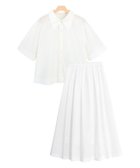 【ピエロ/Pierrot】のシャツ×スカートセットアップ オフホワイト|ID:prp329100002387276