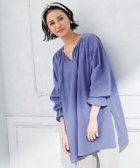 【ピエロ/Pierrot】のRASW コットンボイル楊柳ギャザーブラウス 人気、トレンドファッション・服の通販 founy(ファニー) ファッション Fashion レディースファッション Fashion for Women トップス・カットソー Cut & Sew Tops シャツ・ブラウス・オフィスカジュアル Elegant Blouses & Button-Ups ギャザー Gathered, Ruffled スリット Slit, Slit Detail スリーブ Sleeve, Long Sleeve / Short Sleeve プチプライス・低価格 Affordable / Budget Price thumbnail ブルー|ID: prp329100002392996 ipo3291000000035346408