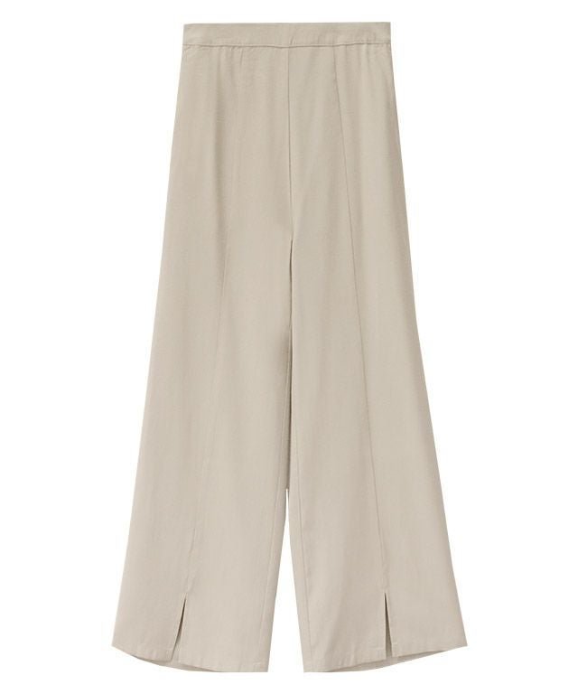 【ピエロ/Pierrot】の【アウトレットSALE!】フロントスリットストレートパンツ インテリア・キッズ・メンズ・レディースファッション・服の通販 founy(ファニー) 　ファッション　Fashion　レディースファッション　Fashion for Women　パンツ　Pants & Trousers　アウトレット　Outlet / Clearance　おすすめ　Recommended / Our Picks　ストレート　Straight, Straight Cut　スリット　Slit, Slit Detail　セットアップ　Set-Up, Coordinated Outfit　プチプライス・低価格　Affordable / Budget Price　ライトベージュ|ID: prp329100002417408 ipo3291000000035995802