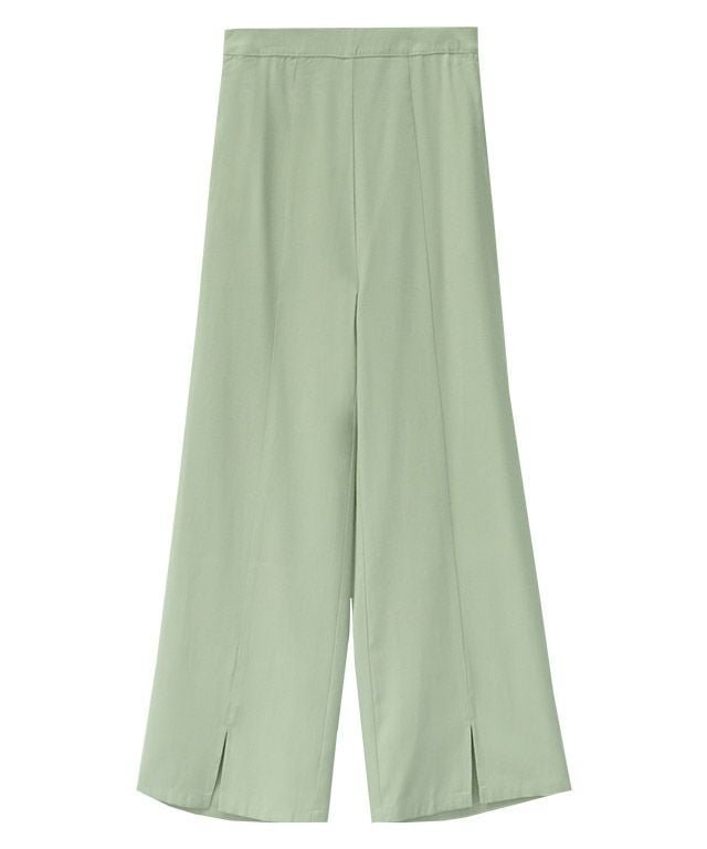 【ピエロ/Pierrot】の【アウトレットSALE!】フロントスリットストレートパンツ インテリア・キッズ・メンズ・レディースファッション・服の通販 founy(ファニー) 　ファッション　Fashion　レディースファッション　Fashion for Women　パンツ　Pants & Trousers　アウトレット　Outlet / Clearance　おすすめ　Recommended / Our Picks　ストレート　Straight, Straight Cut　スリット　Slit, Slit Detail　セットアップ　Set-Up, Coordinated Outfit　プチプライス・低価格　Affordable / Budget Price　ミント|ID: prp329100002417408 ipo3291000000035995803