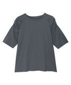 【ピエロ/Pierrot】の汗ジミ防止シャーリングデザインTシャツ チャコール|ID:prp329100002423058