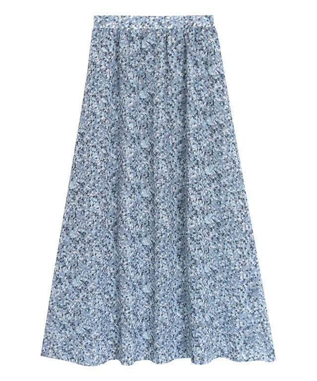 【ピエロ/Pierrot】の【アウトレットSALE!】ペイント柄ナロースカート インテリア・キッズ・メンズ・レディースファッション・服の通販 founy(ファニー) 　ファッション　Fashion　レディースファッション　Fashion for Women　スカート　Skirts　アウトレット　Outlet / Clearance　フェミニン　Feminine, Girly　プチプライス・低価格　Affordable / Budget Price　リラックス　Relax, Relaxed Fit　ブルー|ID: prp329100002433205 ipo3291000000036067532