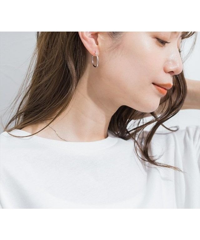 【ピエロ/Pierrot】の【silver925】シンプル22フープピアス [Pierrot] インテリア・キッズ・メンズ・レディースファッション・服の通販 founy(ファニー) 　ファッション　Fashion　レディースファッション　Fashion for Women　アクセサリー　Fashion Accessories　シルバー　Silver, Metallic Silver　シンプル　Simple, Minimal　フープ　Hoop, Hoop Earrings　プチプライス・低価格　Affordable / Budget Price　シルバー|ID: prp329100002433210 ipo3291000000036067555