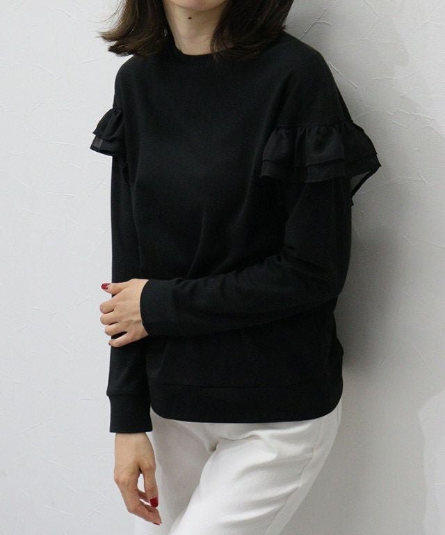 【ピエロ/Pierrot】のポンチフレアドッキングプルオーバー インテリア・キッズ・メンズ・レディースファッション・服の通販 founy(ファニー) https://founy.com/ ファッション Fashion レディースファッション Fashion for Women トップス・カットソー Cut & Sew Tops カジュアルプルオーバー・ニットトップス Pullovers & Knit Tops / Casual Pullovers シフォン Chiffon, Lightweight Fabric フェミニン Feminine, Girly フリル Frill, Ruffle プチプライス・低価格 Affordable / Budget Price |ID: prp329100002610034 ipo3291000000036266884