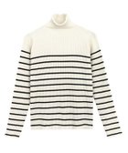 【ピエロ/Pierrot】の選べるタートルネックリブニット オフホワイト×ブラック|ID: prp329100002630217 ipo3291000000036341262