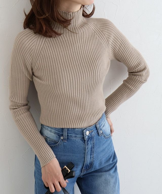 【ピエロ/Pierrot】のストレッチリブハイネックニット インテリア・キッズ・メンズ・レディースファッション・服の通販 founy(ファニー) ファッション Fashion レディースファッション Fashion for Women トップス・カットソー Cut & Sew Tops ニット Knit Tops & Sweaters インナー Innerwear シンプル Simple, Minimal プチプライス・低価格 Affordable / Budget Price 163cm / グレージュ / M|ID: prp329100002745038 ipo3291000000035769447