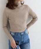 【ピエロ/Pierrot】のストレッチリブハイネックニット 163cm / グレージュ / M|ID: prp329100002745038 ipo3291000000036340370