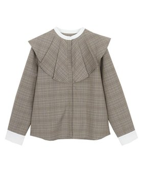 【ピエロ/Pierrot】 チェック柄クレリックフリルカラーブラウス人気、トレンドファッション・服の通販 founy(ファニー) ファッション Fashion レディースファッション Fashion for Women トップス・カットソー Cut & Sew Tops シャツ・ブラウス・オフィスカジュアル Elegant Blouses & Button-Ups クラシカル Classical, Vintage-Inspired チェック Check, Plaid, Tartan フリル Frill, Ruffle プチプライス・低価格 Affordable / Budget Price |ID:prp329100002768858