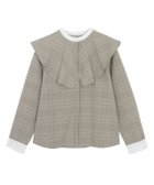 【ピエロ/Pierrot】のチェック柄クレリックフリルカラーブラウス 人気、トレンドファッション・服の通販 founy(ファニー) ファッション Fashion レディースファッション Fashion for Women トップス・カットソー Cut & Sew Tops シャツ・ブラウス・オフィスカジュアル Elegant Blouses & Button-Ups クラシカル Classical, Vintage-Inspired チェック Check, Plaid, Tartan フリル Frill, Ruffle プチプライス・低価格 Affordable / Budget Price thumbnail グリーン|ID: prp329100002768858 ipo3291000000036046937