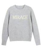 【ピエロ/Pierrot】のふんわりシャギーロゴニット 杢ライトグレー×アイボリー|ID: prp329100002782772 ipo3291000000036340407