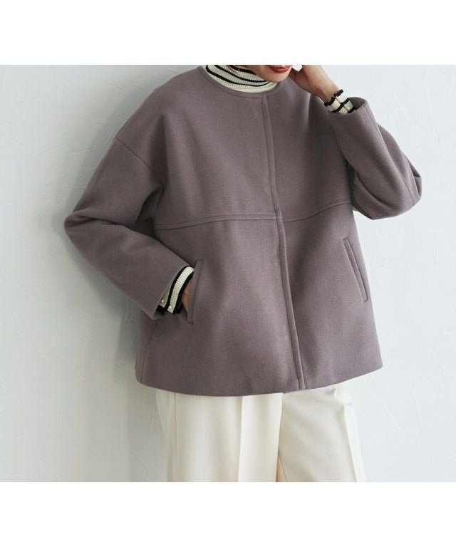 【ピエロ/Pierrot】のメルトンノーカラーショートコート インテリア・キッズ・メンズ・レディースファッション・服の通販 founy(ファニー) ファッション Fashion レディースファッション Fashion for Women アウター Coat / Outerwear Collection コート・ロングコート・ピーコート Long Coats, Peacoats & More レディースジャケット・軽アウター Jackets ショート Short, Short Length ストール Stole, Wrap タートルネック Turtleneck, High Neck フロント Front, Front Design プチプライス・低価格 Affordable / Budget Price メルトン Melton, Heavy Wool エレガント 上品 Elegant 165cm / モカ / M|ID: prp329100002812431 ipo3291000000036044773
