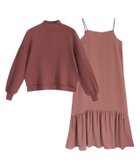 【ピエロ/Pierrot】の【アウトレットSALE!】キャミワンピースセットハイネックニットプルオーバー モカピンク|ID: prp329100002812435 ipo3291000000036265463