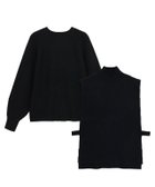 【ピエロ/Pierrot】の【アウトレットSALE!】ハイネックベスト×パフスリーブニットセット ブラック|ID: prp329100002823905 ipo3291000000036265508