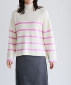 【ピエロ/Pierrot】のハイネックボーダーニット 人気、トレンドファッション・服の通販 founy(ファニー) ファッション Fashion レディースファッション Fashion for Women トップス・カットソー Cut & Sew Tops ニット Knit Tops & Sweaters ハイネック High Neck, Mock Neck バランス Balance, Style Balance プチプライス・低価格 Affordable / Budget Price ボーダー Border, Stripe thumbnail アイボリー×ピンク|ID: prp329100002823906 ipo3291000000036044889