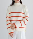 【ピエロ/Pierrot】のハイネックボーダーニット 人気、トレンドファッション・服の通販 founy(ファニー) ファッション Fashion レディースファッション Fashion for Women トップス・カットソー Cut & Sew Tops ニット Knit Tops & Sweaters ハイネック High Neck, Mock Neck バランス Balance, Style Balance プチプライス・低価格 Affordable / Budget Price ボーダー Border, Stripe thumbnail アイボリー×レッドオレンジ|ID: prp329100002823906 ipo3291000000036044891