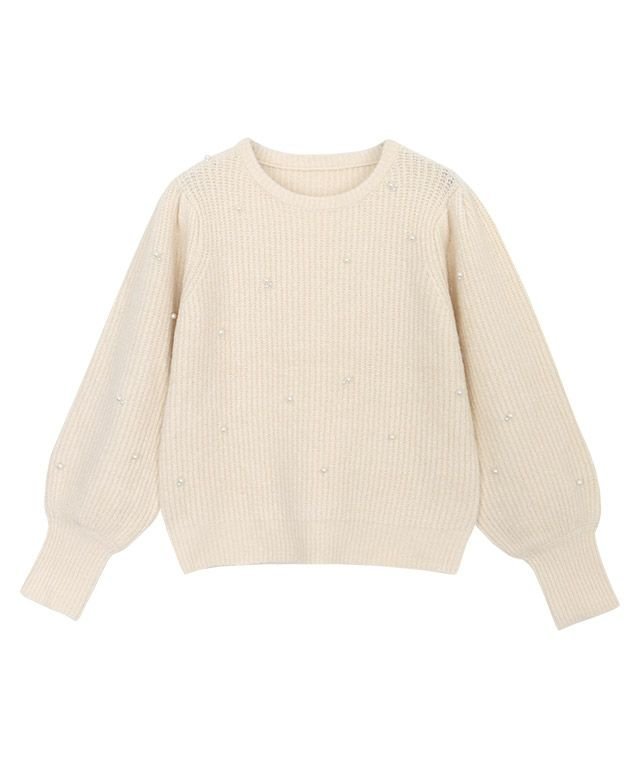 【ピエロ/Pierrot】のパフスリーブパールニット インテリア・キッズ・メンズ・レディースファッション・服の通販 founy(ファニー) 　ファッション　Fashion　レディースファッション　WOMEN　トップス・カットソー　Tops/Tshirt　ニット　Knit Tops　ダウン　Down　デニム　Denim　トレンド　Trend　パール　Pearl　プチプライス・低価格　Affordable　ランダム　Random　エレガント 上品　Elegant　アイボリー|ID: prp329100002823911 ipo3291000000019767708