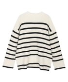 【ピエロ/Pierrot】のボトルネックパネルボーダーニット 人気、トレンドファッション・服の通販 founy(ファニー) ファッション Fashion レディースファッション Fashion for Women トップス・カットソー Cut & Sew Tops ニット Knit Tops & Sweaters プチプライス・低価格 Affordable / Budget Price ボーダー Border, Stripe thumbnail アイボリー×ブラック|ID: prp329100002823913 ipo3291000000036044988