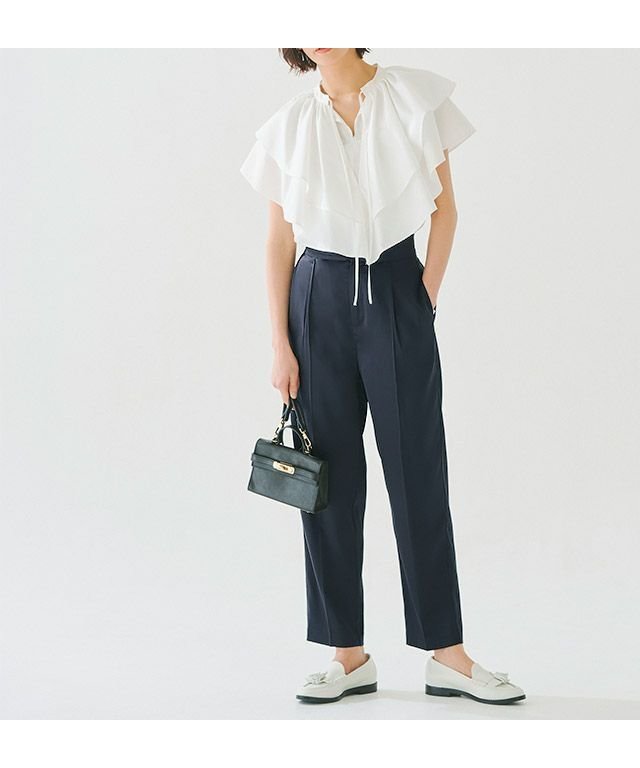 【ピエロ/Pierrot】の【アウトレットSALE!】 RASW サテンタックテーパードパンツ インテリア・キッズ・メンズ・レディースファッション・服の通販 founy(ファニー) https://founy.com/ ファッション Fashion レディースファッション Fashion for Women パンツ Pants & Trousers アウトレット Outlet / Clearance サテン Satin, Glossy Fabric シンプル Simple, Minimal プチプライス・低価格 Affordable / Budget Price エレガント 上品 Elegant |ID: prp329100002823925 ipo3291000000032275787