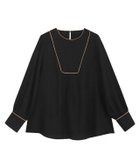 【ピエロ/Pierrot】の【B会場】ブザムライナーデザインブラウス 人気、トレンドファッション・服の通販 founy(ファニー) ファッション Fashion レディースファッション Fashion for Women トップス・カットソー Cut & Sew Tops シャツ・ブラウス・オフィスカジュアル Elegant Blouses & Button-Ups ギャザー Gathered, Ruffled フェミニン Feminine, Girly プチプライス・低価格 Affordable / Budget Price エレガント 上品 Elegant thumbnail ブラック×キャメル|ID: prp329100002843946 ipo3291000000036045108