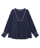 【ピエロ/Pierrot】の【B会場】ブザムライナーデザインブラウス 人気、トレンドファッション・服の通販 founy(ファニー) ファッション Fashion レディースファッション Fashion for Women トップス・カットソー Cut & Sew Tops シャツ・ブラウス・オフィスカジュアル Elegant Blouses & Button-Ups ギャザー Gathered, Ruffled フェミニン Feminine, Girly プチプライス・低価格 Affordable / Budget Price エレガント 上品 Elegant thumbnail ネイビー×オフホワイト|ID: prp329100002843946 ipo3291000000036045111