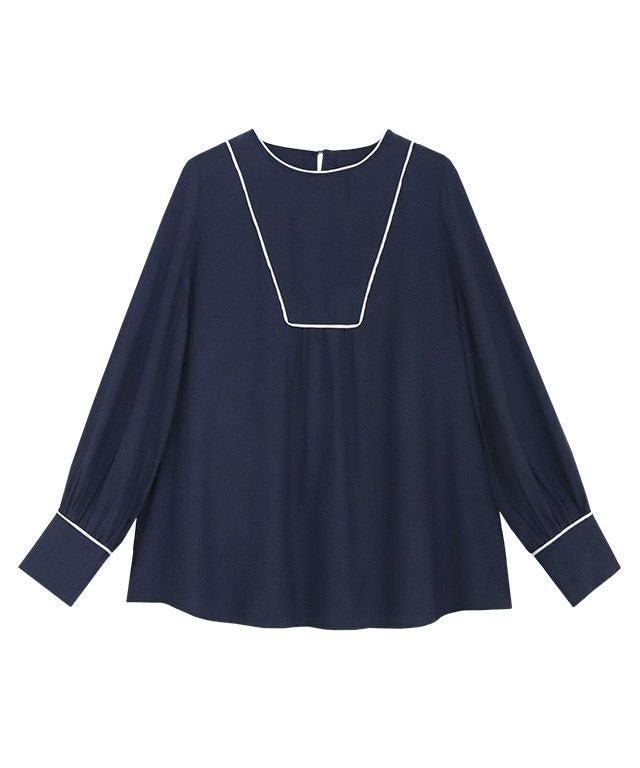 【ピエロ/Pierrot】の【B会場】ブザムライナーデザインブラウス インテリア・キッズ・メンズ・レディースファッション・服の通販 founy(ファニー) ファッション Fashion レディースファッション Fashion for Women トップス・カットソー Cut & Sew Tops シャツ・ブラウス・オフィスカジュアル Elegant Blouses & Button-Ups ギャザー Gathered, Ruffled フェミニン Feminine, Girly プチプライス・低価格 Affordable / Budget Price エレガント 上品 Elegant ネイビー×オフホワイト|ID: prp329100002843946 ipo3291000000036045111
