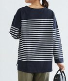 【ピエロ/Pierrot】のボーダーチュニックルーズプルオーバー ネイビー×オフホワイト|ID: prp329100002843951 ipo3291000000036301605