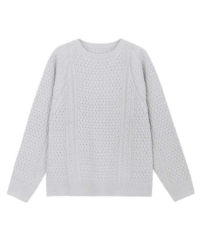 【ピエロ/Pierrot】の【アウトレットSALE!】クルーネックケーブルニット インテリア・キッズ・メンズ・レディースファッション・服の通販 founy(ファニー) https://founy.com/ ファッション Fashion レディースファッション WOMEN トップス・カットソー Tops/Tshirt ニット Knit Tops アウトレット Outlet シンプル Simple ハイネック High Neck プチプライス・低価格 Affordable ルーズ Loose |ID: prp329100002847789 ipo3291000000024900620