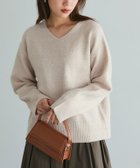 【ピエロ/Pierrot】のネックが選べるウールライクニット 166cm / 杢ライトベージュ / Vネック / M|ID: prp329100002866481 ipo3291000000034244307