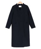 【ピエロ/Pierrot】の【アウトレットSALE!】メルトンノーカラーコート ネイビー|ID: prp329100002883824 ipo3291000000035348215