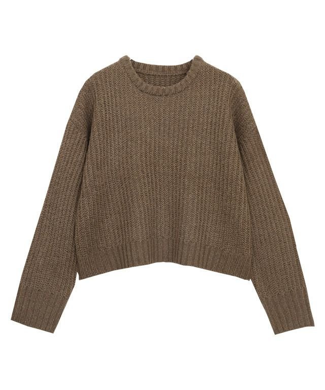 【ピエロ/Pierrot】のアゼショートニット インテリア・キッズ・メンズ・レディースファッション・服の通販 founy(ファニー) 　ファッション　Fashion　レディースファッション　WOMEN　トップス・カットソー　Tops/Tshirt　ニット　Knit Tops　ウォーム　Worm　プチプライス・低価格　Affordable　畦　Ridge　モカ|ID: prp329100002924541 ipo3291000000019868961