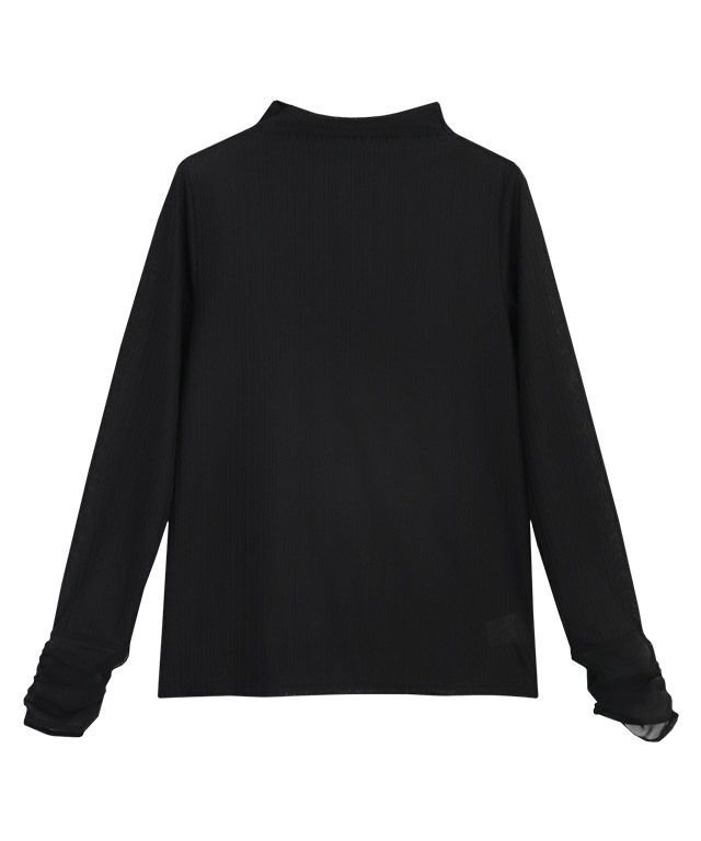 【ピエロ/Pierrot】のシアーカフスボトルネックトップス 人気、トレンドファッション・服の通販 founy(ファニー) 　ファッション　Fashion　レディースファッション　WOMEN　トップス・カットソー　Tops/Tshirt　インナー　Inner　シアー　Sheer　シフォン　Chiffon　ストレッチ　Stretch　フィット　Fit　プチプライス・低価格　Affordable　 other-1|ID: prp329100003005805 ipo3291000000024900332