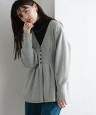 【ピエロ/Pierrot】のウエストタックカーディガン 杢グレー|ID: prp329100003005807 ipo3291000000036045621