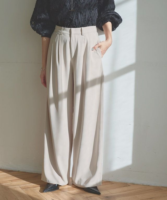 【ピエロ/Pierrot】のRASW ダブルタックドレープワイドパンツ インテリア・キッズ・メンズ・レディースファッション・服の通販 founy(ファニー) ファッション Fashion レディースファッション Fashion for Women パンツ Pants & Trousers とろみ Fluid, Flowy Fabric ダブル Double, Double-Breasted フラット Flat, Flat Shoes プチプライス・低価格 Affordable / Budget Price エレガント 上品 Elegant 166cm / グレージュ / TM|ID: prp329100003094707 ipo3291000000034037723
