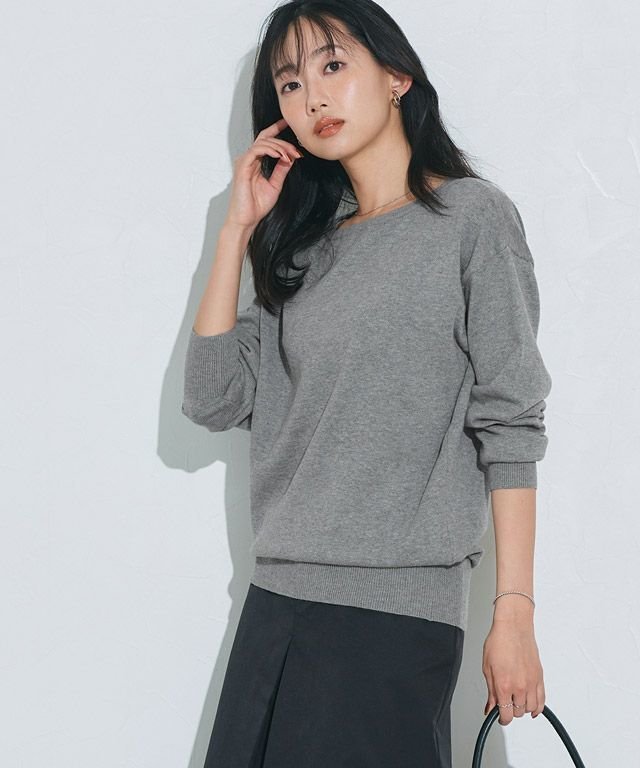 【ピエロ/Pierrot】のネックが選べる綿100%ニット インテリア・キッズ・メンズ・レディースファッション・服の通販 founy(ファニー)  ファッション Fashion レディースファッション Fashion for Women トップス・カットソー Cut & Sew Tops ニット Knit Tops & Sweaters 送料無料 Free Shipping ショルダー Shoulder, Shoulder Strap ドロップ Drop Shoulder, Dropped Style プチプライス・低価格 Affordable / Budget Price リラックス Relax, Relaxed Fit 162cm / 杢チャコール / ボートネック / M|ID: prp329100003105142 ipo3291000000034189639