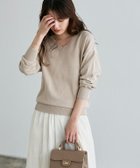 【ピエロ/Pierrot】のネックが選べる綿100%ニット 163cm / ライトベージュ / Vネック / M|ID:prp329100003105142