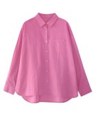【ピエロ/Pierrot】のコットンオーバーサイズシャツ ピンク|ID:prp329100003118522